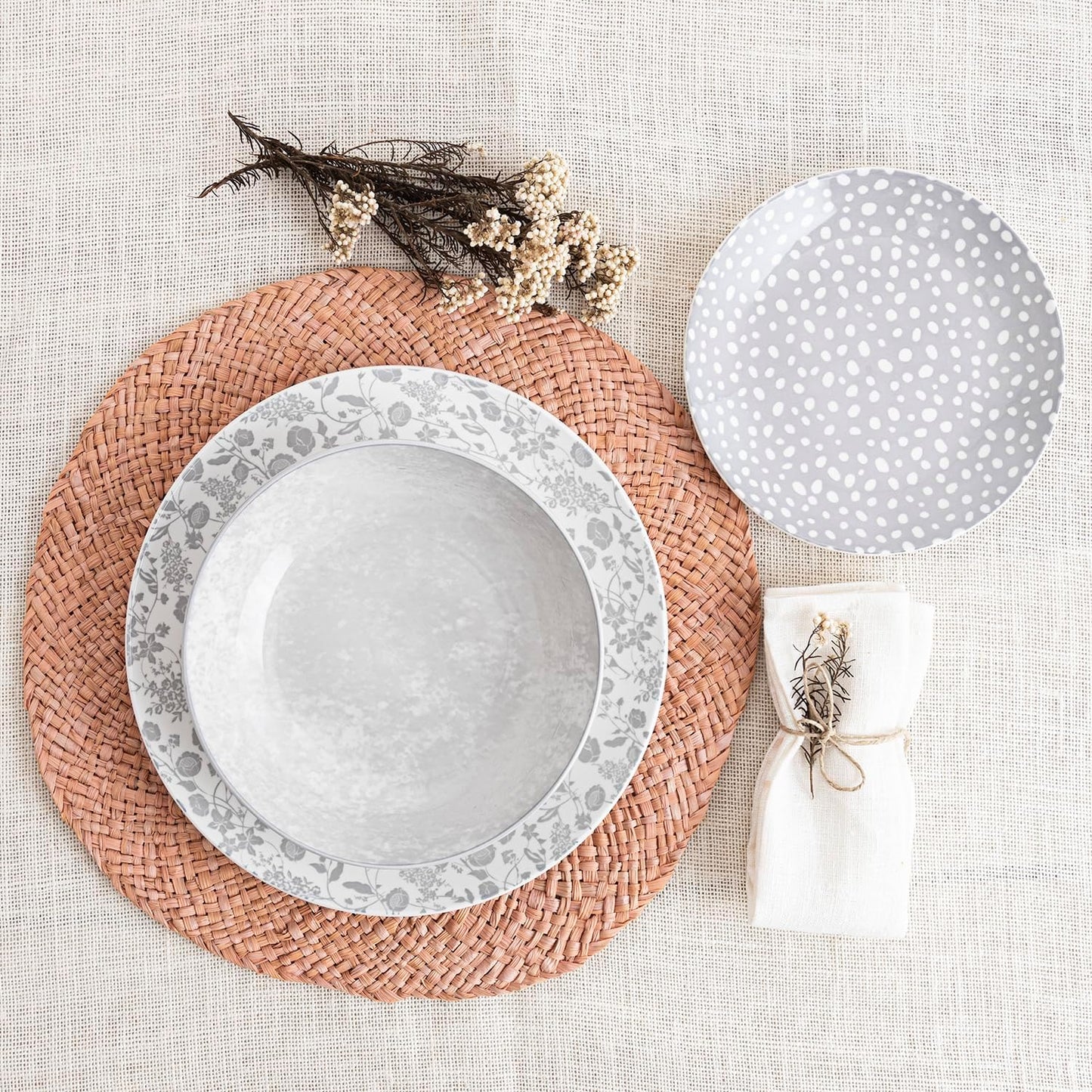 Service d'assiettes Bidasoa Aquilea Gris Céramique