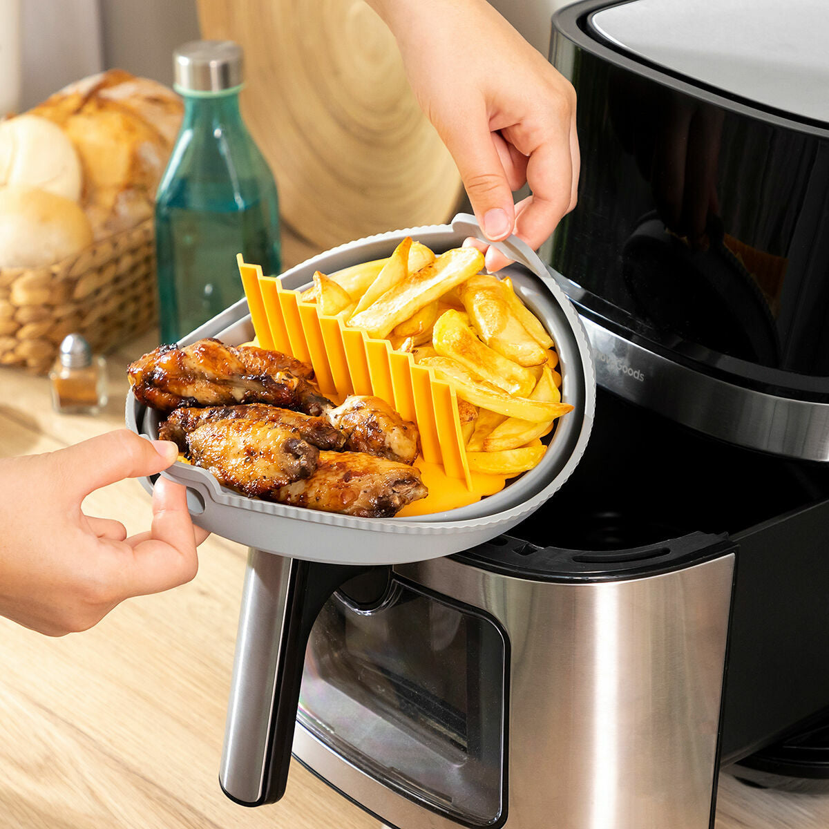 Panier pliable pour Air fryer 2 en 1 en silicone
