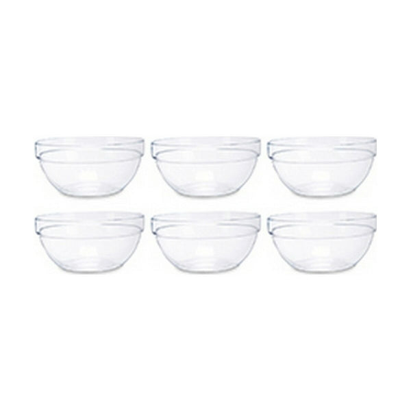 Lot de 6 Bols Transparent verre (250 ml)